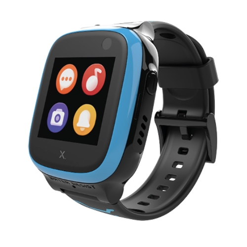 Xplora-X5-blau-seitenansicht-gps-kinder-smartwatch
